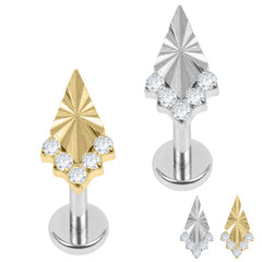 view all Titanium Internally Threaded Labrets 1.2mm - Luminance Kite body jewellery