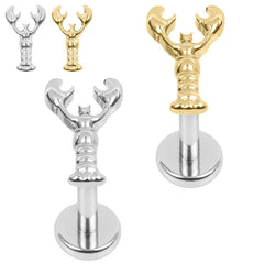 Titanium Internally Threaded Labrets 1.2mm - Titanium Leonardo Da Pinchi