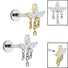 view all Titanium Internally Threaded Labrets 1.2mm - Titanium Yuzuru body jewellery