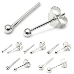 Silver Studs with Silver Ball ST4-ST5-ST6-ST7-ST20-ST21-ST22-ST26-ST27-ST28