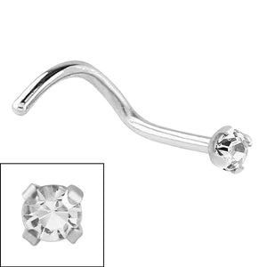 Steel Claw Set Jewelled Nose Studs