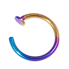view all Titanium Coated Steel Open Nose Ring body jewellery