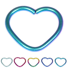 view all Titanium Coated Steel Continuous Heart Twist Rings body jewellery