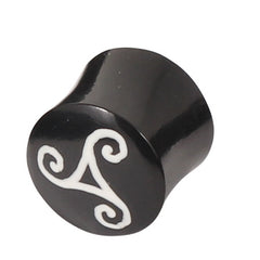 view all Organic Horn Plug with Triskele (HP5) body jewellery