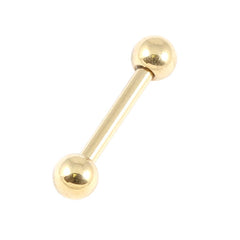 view all Zircon Steel Micro Barbells 1.2mm (Gold colour PVD) body jewellery
