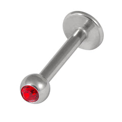 Titanium Jewelled Labrets 1.2mm 3mm Ball (Mirror Polish)