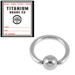 Sterile Titanium BCR with Titanium Ball