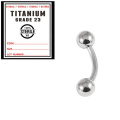 view all Sterile Titanium Micro Curved Bar 1.2mm body jewellery