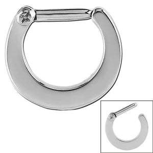 Steel Septum Clicker Ring Smooth