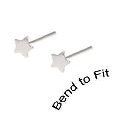 Silver Studs - Mixed Silver Star Nose Studs