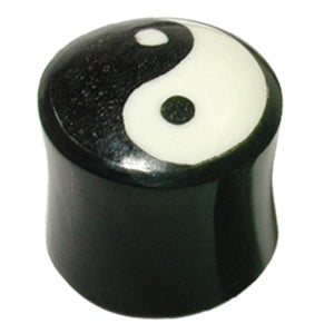 Organic Horn Plug with Yin Yang design
