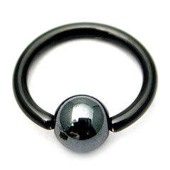 Black Titanium BCRs with a Hematite Bead