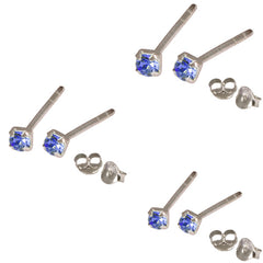 Multipacks - Silver Claw Set Crystal Studs