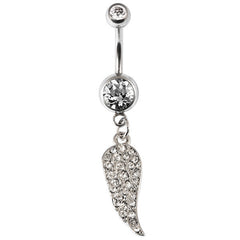 Belly Bar - Jewelled Angel Wing