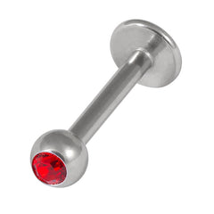 Titanium Jewelled Labrets 1.2mm 4mm Ball (Mirror Polish)