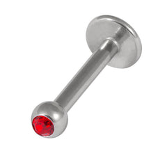 Titanium Jewelled Labrets 1.2mm 2.5mm Ball (Mirror Polish)