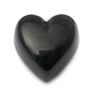 Black Steel Threaded Attachment - Heart 1.2mm and 1.6mm
