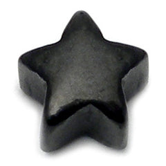 Black Steel Threaded Attachment - Star 1.2mm