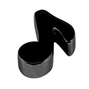 Black Steel Threaded Attachment - Music Note 1.2mm and 1.6mm