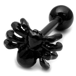 Black Steel Barbell with Black Steel Spider 1.6mm