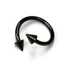 view all Black Titanium Coned Spirals body jewellery