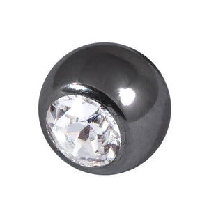 Black Titanium Jewelled Balls 1.6x5mm