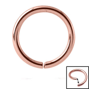 Rose Gold Steel Continuous Twist Rings