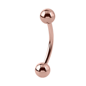 Rose Gold Steel Micro Curved Barbell 1.2mm