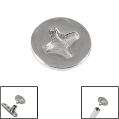 Steel Screw Top for Internal Thread shafts in 1.6mm. Also fits Dermal Anchor