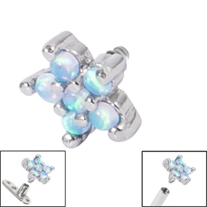 Steel Claw Set 5 Point Opal Flower for Internal Thread shafts in 1.6mm. Also fits Dermal Anchor