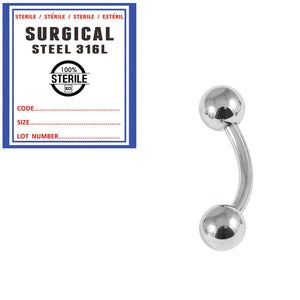 Sterile Steel Curved Bar 1.6mm with 4-4 balls