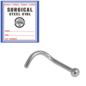 Sterile Steel Nose Studs - Ball