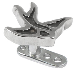 Titanium Dermal Anchor with Steel Flying Swallow