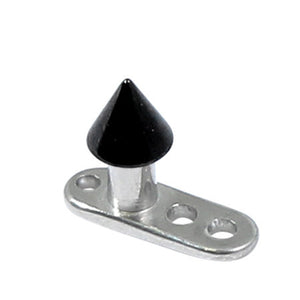 Titanium Dermal Anchor with Black Titanium Cone