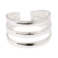 view all 925 Sterling Silver 3 Bands Toe Ring body jewellery