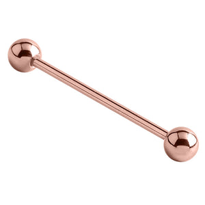 Rose Gold Steel Industrial Scaffold Barbell 1.6mm 30-38mm