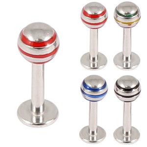 Steel Labret with Steel Saturn Ball 1.6mm