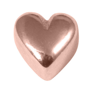 Rose Gold Steel Threaded Attachment - Heart 1.2mm