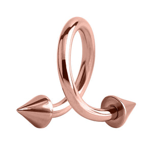 Rose Gold Steel Coned Spiral