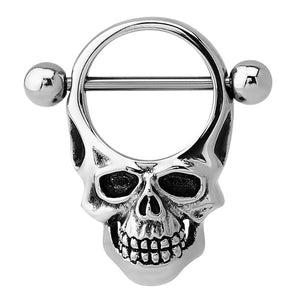 Skull Nipple Shield with Bar