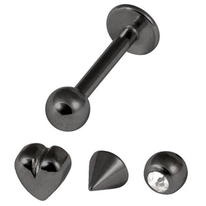 Multipack - Black Steel Labret and Attachments Set 1.2mm