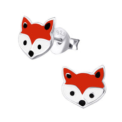 Sterling Silver Fox Ear Stud Earrings ES104