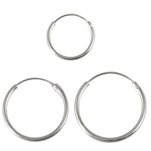 Sterling Silver Hoops - Earrings H1-H20