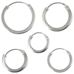 Sterling Silver Hoops - Earrings H106