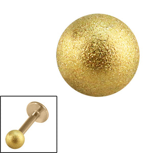 Zircon Steel Threaded Shimmer Balls 1.6mm (Gold colour PVD)