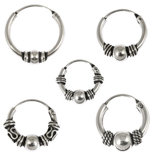 Sterling Silver Hoops - Earrings  H25-H30