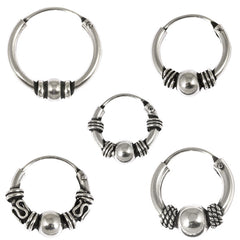 Sterling Silver Hoops - Earrings  H25-H27