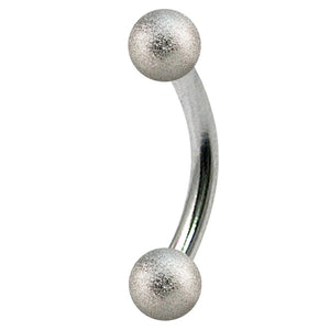 Steel Micro Curved Barbell with Steel Shimmer Balls 1.2mm