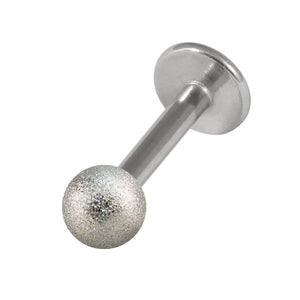 Steel Labret with Steel Shimmer Ball 1.6mm
