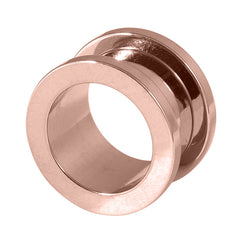 Rose Gold Steel Screw Flesh Tunnel